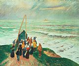 Henry Moret Waiting for the Return of the Fishermen in Brittany painting