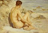 Henry Scott Tuke Boy on a Beach