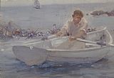 Henry Scott Tuke Man in a Rowing Boat