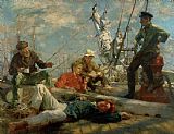 Henry Scott Tuke The Midday Rest Sailors Yarning painting