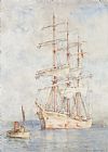 The White Ship Paintings and Prints - The White Ship by Henry Scott Tuke