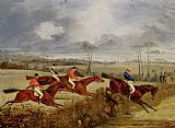 Henry Thomas Alken  A Steeplechase - Near the Finish