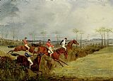 Henry Thomas Alken A Steeplechase - Taking a Hedge and Ditch