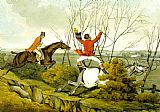 Henry Thomas Alken Plunging Through The Hedge From Qualified Horses And Unqualified Riders