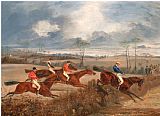 Henry Thomas Alken Scenes From a Steeplechase Taking a Hedge