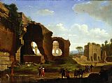 Herman Van Swanevelt A Roman View of The Ruins of The Temple of Venus And Rome with The Colosseum And The Arch of Constan...