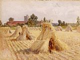 Heywood Hardy Corn Stooks by Bray Church