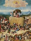 Triptych Paintings - Haywain, Central Panel of The Triptych by Hieronymus Bosch