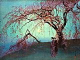 Cherry Prints - Kumoi Zakura (kumoi Cherry Trees) by Hiroshi Yoshida