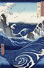 Hiroshige View of the Naruto whirlpools at Awa