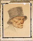 Honore Daumier Head of an Old Man painting