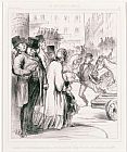 Honore Daumier Le Nouveau Paris Comme C'est Heureux Pour Les Gens Presses Qu'on Ait Elargi Les Voies De Communicat... painting