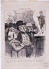 Honore Daumier Le Public Du Salon Dis Donc, Not'homme, Faut Y... painting