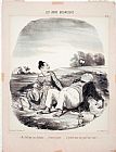 Honore Daumier Les Bons Bourgeois Ne L'effraye Pas Eudoxie... painting