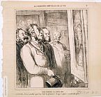 Honore Daumier Les Moments Difficiles De La Vie Une Visite a L'atelier painting