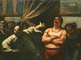 Honore Daumier The Strong Man painting
