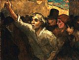 Honore Daumier The Uprising (l'emeute) painting
