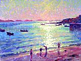 Hugo Grenville Children On The Beach Early Morning Light