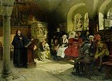 Hugo Vogel Luther Preaches using his Bible Translation while Imprisoned at Wartburg