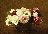 Ignace Henri Jean Fantin-Latour Roses painting
