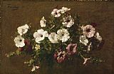 Henri Prints - Petunias by Ignace Henri Jean Fantin-Latour
