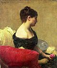 Henri Prints - Portrait of Madame Maitre by Ignace Henri Jean Fantin-Latour