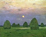 Isaak Ilyich Levitan Hayricks At Dusk