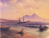 Ivan Constantinovich Aivazovsky Fishermen Returning Near Naples Detail