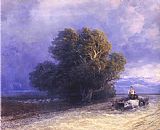 Ivan Constantinovich Aivazovsky Ox Cart Crossing a Flooded Plain