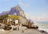 Jacques Carabain A Coastal View, Capri Italy