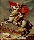 Jacques Louis David Napoleon Crossing the Alps painting