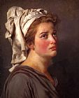 Portrait of a Young Man with Open Collar Paintings and Prints - Portrait of a Young Woman in a Turban by Jacques Louis David