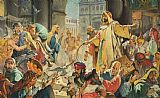 James Edwin McConnell Jesus Removing the Money Lenders from the Temple