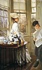 New England Prints - Reading The News by James Jacques Joseph Tissot