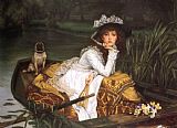 James Jacques Joseph Tissot Young Lady in a Boat