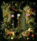 Davidsz Prints - Communion cup and host encircled with a garland of fruit by Jan Davidsz de Heem