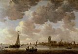Jan Josephsz van Goyen View of Dordrecht Downstream from the Grote Kerk painting