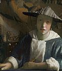 Jan Vermeer Young Girl With A Flute painting