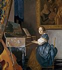 Jan Vermeer A Young Lady Seated at a Virginal