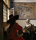 Jan Vermeer Amorous Couple painting