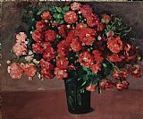Jane Peterson Bouquet of Red Flowers