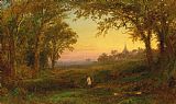 The Lord of Burleigh Paintings and Prints - Church Lord Portsmouth Park Surrey by Jasper Francis Cropsey