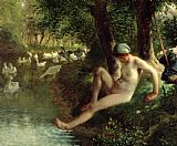 Jean-Francois Millet The Bather painting