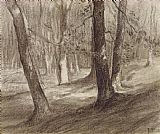 Jean-Francois Millet Trees In A Forest painting