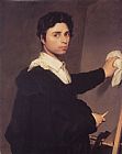 (selfportrait) Paintings - Copy After Ingres's 1804 Selfportrait by Jean Auguste Dominique Ingres