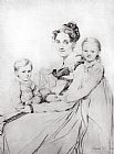 Jean Auguste Dominique Ingres Madame Johann Gotthard Reinhold, Born Sophie Amalie Dorothea Wilhelmine Ritter, And Her Two Daughters, Susette And Marie