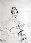Jean Auguste Dominique Ingres Madame Victor Baltard, Born Adeline Lequeux, And Her Daughter, Paule