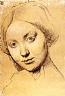 Jean Auguste Dominique Ingres Study for Vicomtesse D'hausonville, Born Louise Albertine De Broglie painting