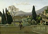 Jean Baptiste Camill Corot The Gardens of the Villa dEste