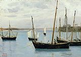 Jean Baptiste Camille Corot Fishing Boats painting